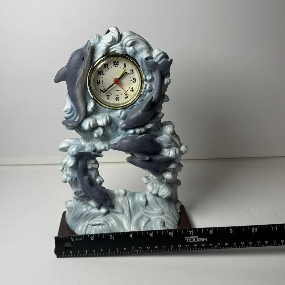 Dolphin Pendulum Clock Polyresin Premier Collection‎ Quartz Table Clock